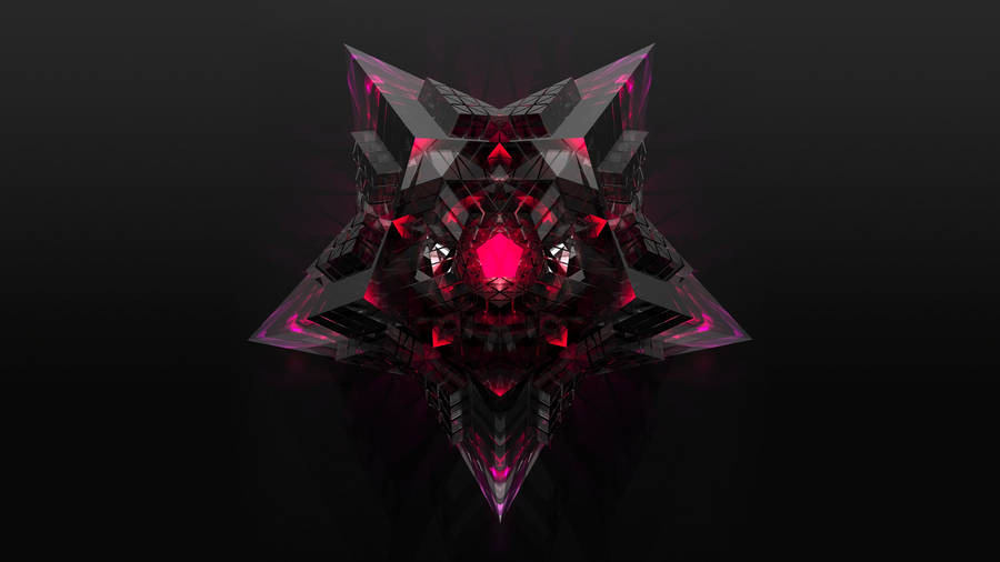 Artistic Star Black And Pink Aesthetic Wallpaper