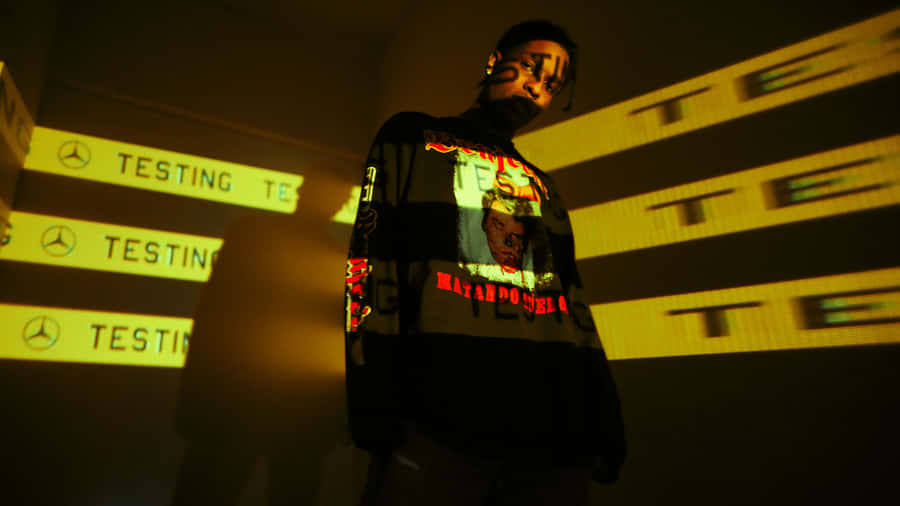 Asap Rocky Testing Yellow Lines Wallpaper