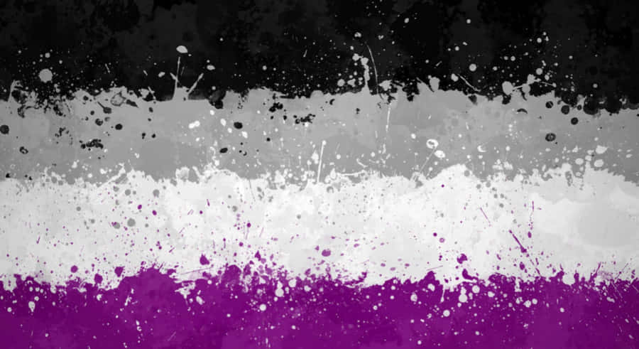 Asexual Flag Splash Abstract Art Wallpaper