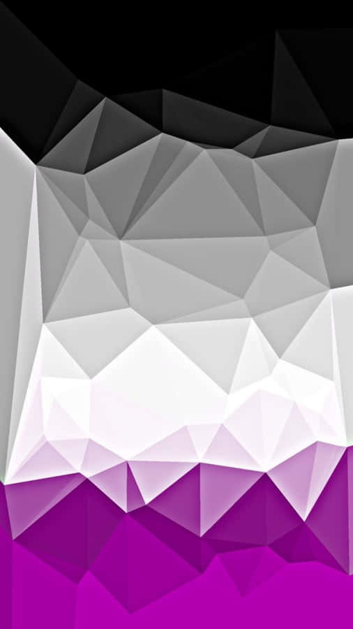 Asexual Pride Flag Geometric Art Wallpaper