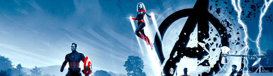 Assemble The Avengers With Avengers Dual Screen Wallpaper