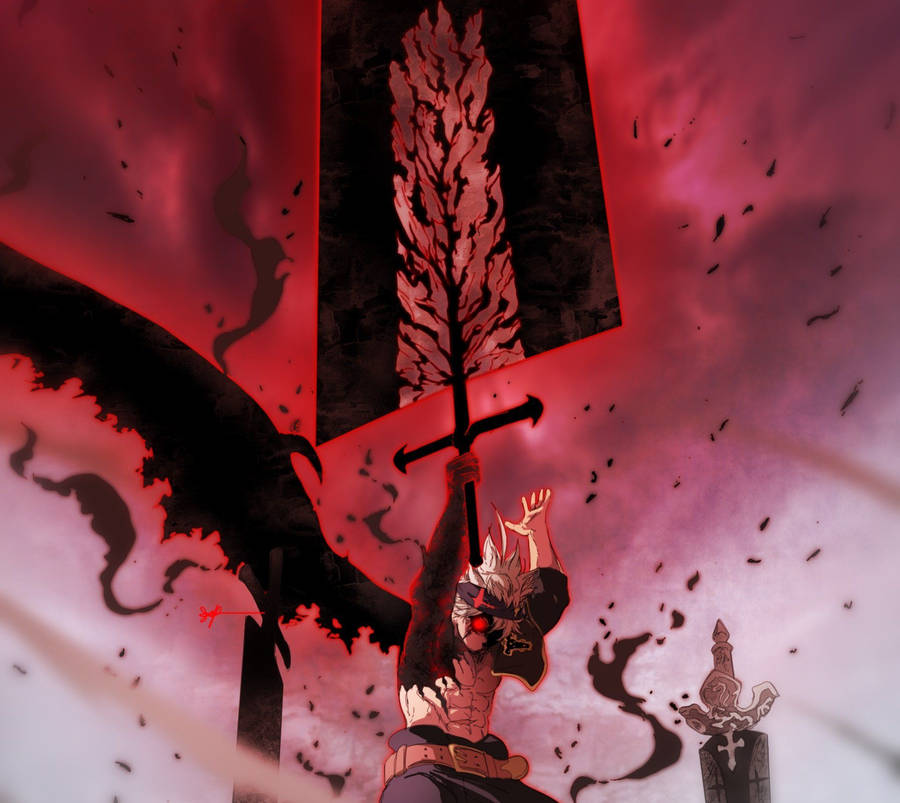 Asta Of Black Clover Unleashes His Magical Power Wallpaper