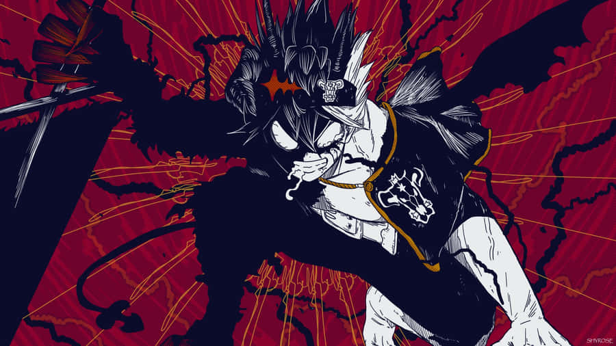 Asta Unleashes His Devilish Powers In Black Clover Wallpaper
