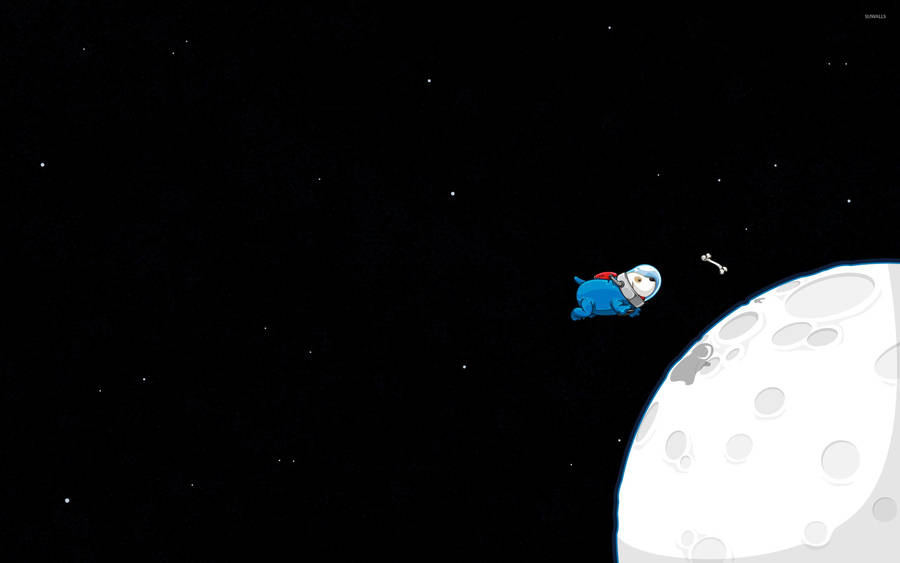 Astronaut Aesthetic Space Dog Wallpaper