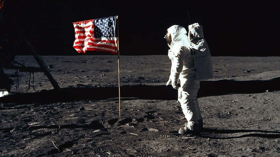 Astronaut Exploring The Depths Of Space Wallpaper