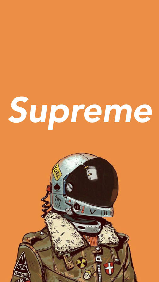 Astronaut X Orange Supreme Wallpaper
