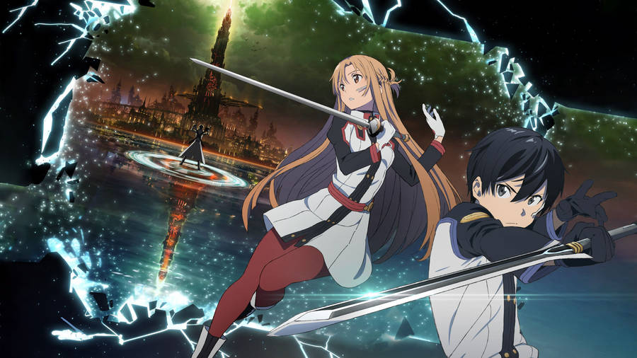 Asuna And Kirito Take A Romantic Boat Ride In Sword Art Online: Ordinal Scale Wallpaper