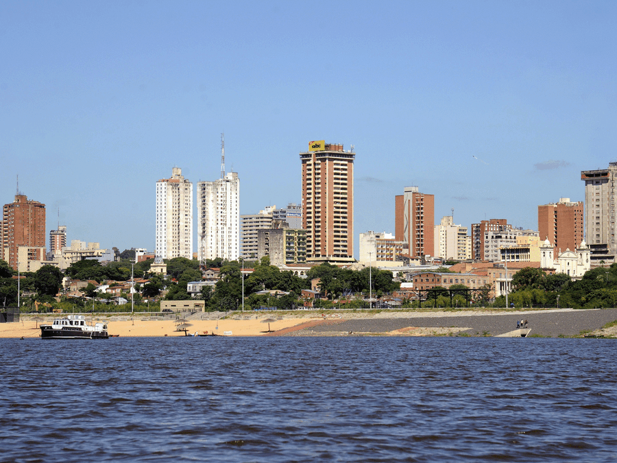Asuncion's Buildings On A Bright Day Wallpaper
