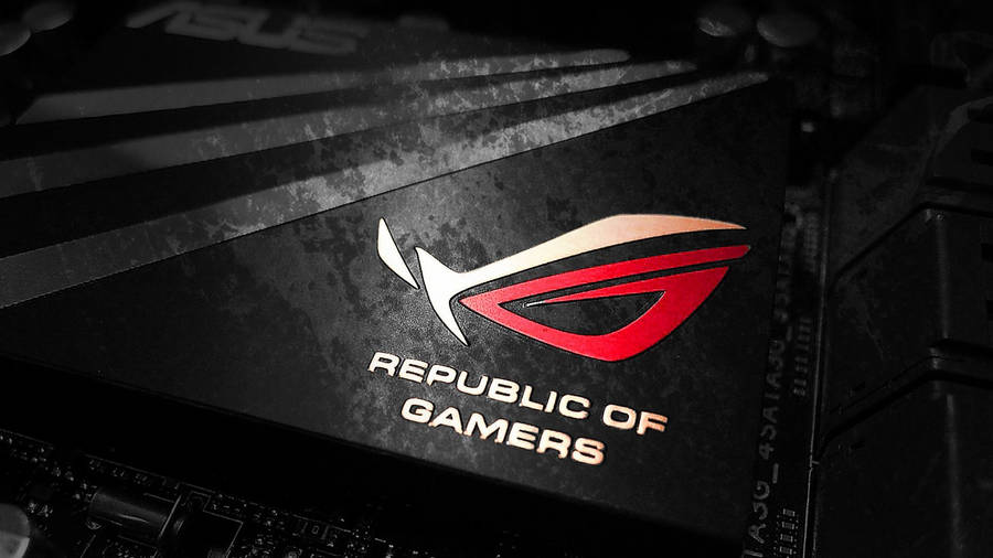 Asus Rog Logo On Laptop Wallpaper