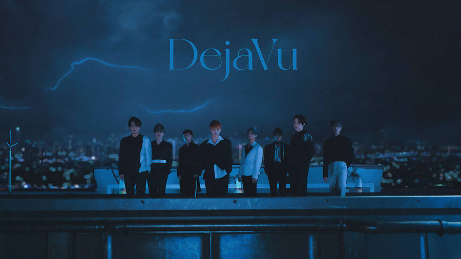 Ateez On Rooftop Desktop Wallpaper