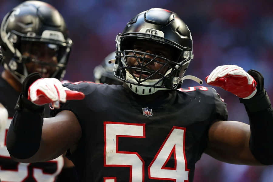 Atlanta Falcons Linebacker54 Action Shot Wallpaper