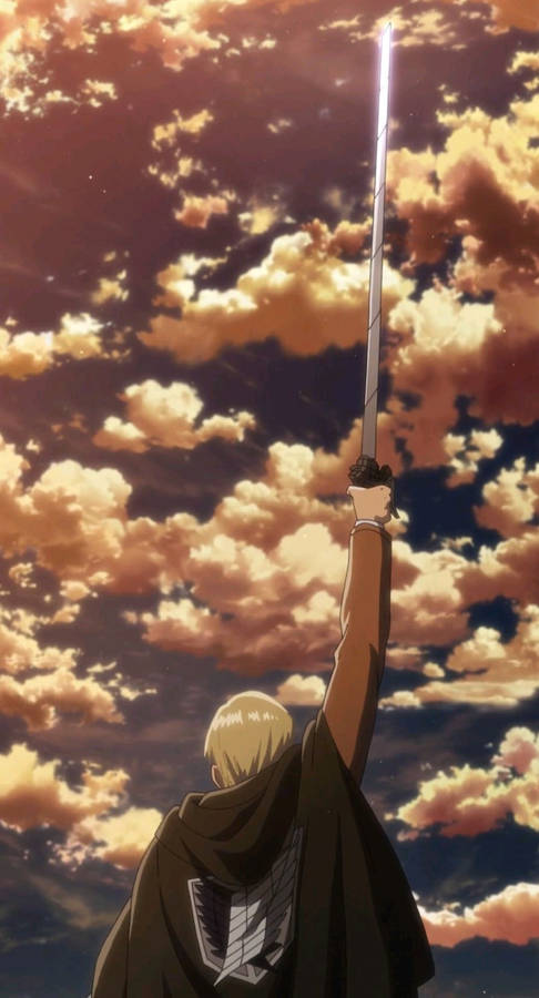 Attack On Titan Characters Erwin Sword Wallpaper