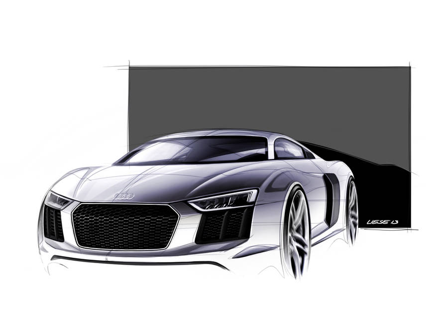 Audi R8 Contemporary Art Wallpaper