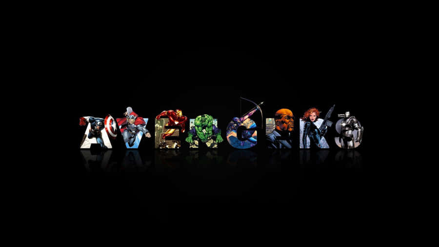 Avengers Laptop Typography Art Wallpaper
