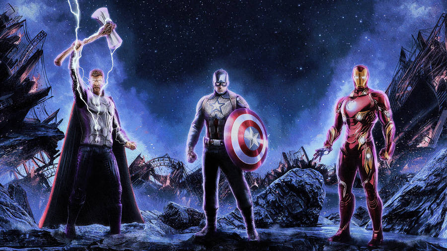 Avengers Trio 4k Marvel Iphone Wallpaper