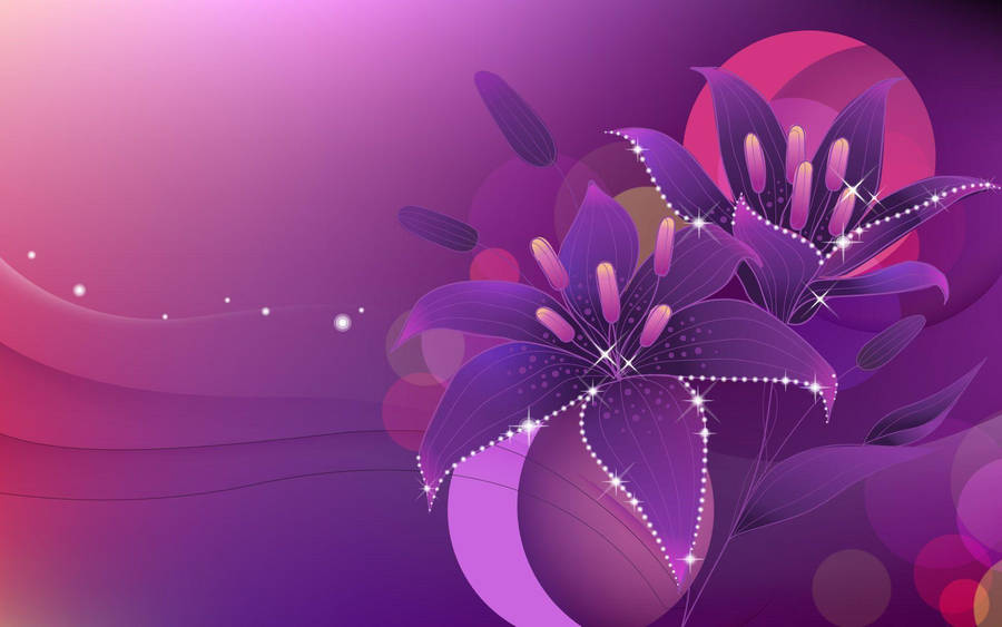 Awaken Creativity And Stay Inspired Using This Stunning Purple Flower Laptop Wallpaper