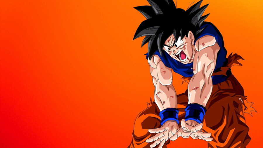 Awesome Goku Kamehameha Pose Wallpaper