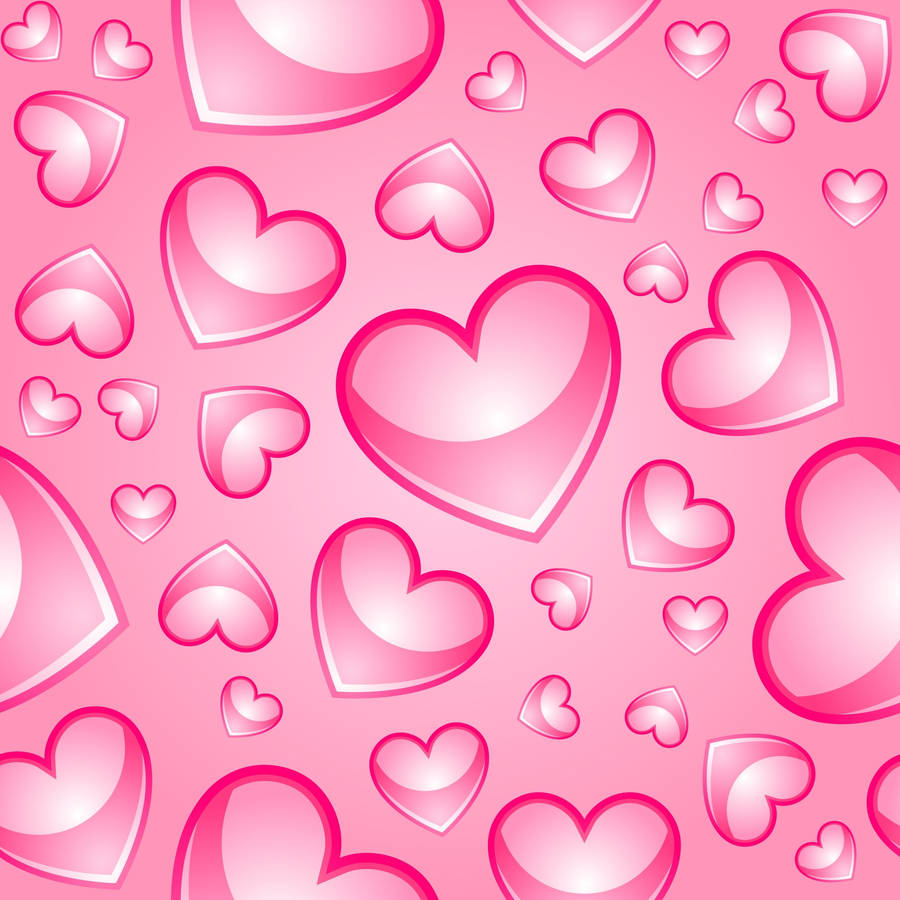 Awesome Heart Pink White Wallpaper