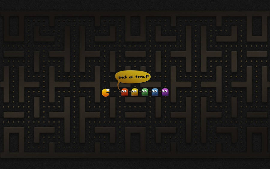 Awesome Pac-man Retro Game Wallpaper