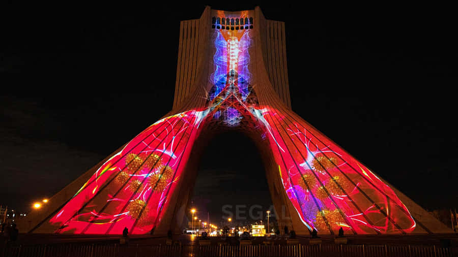Azadi Tower Red Lights Wallpaper