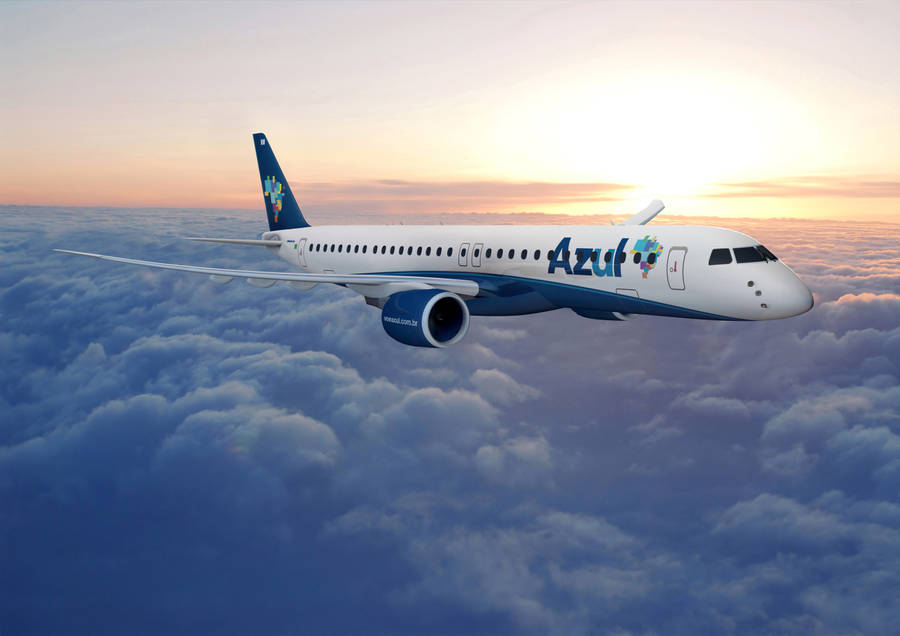 Azul Airlines Sunset Beautiful Wallpaper