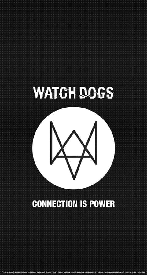 B&w Watch Dog Iphone Logo Wallpaper