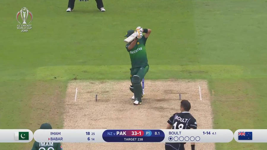 Babar Azam - The Master Blaster In Action Wallpaper