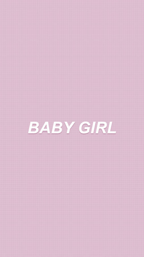 Baby Girl Minimalist Mauve Aesthetic Wallpaper