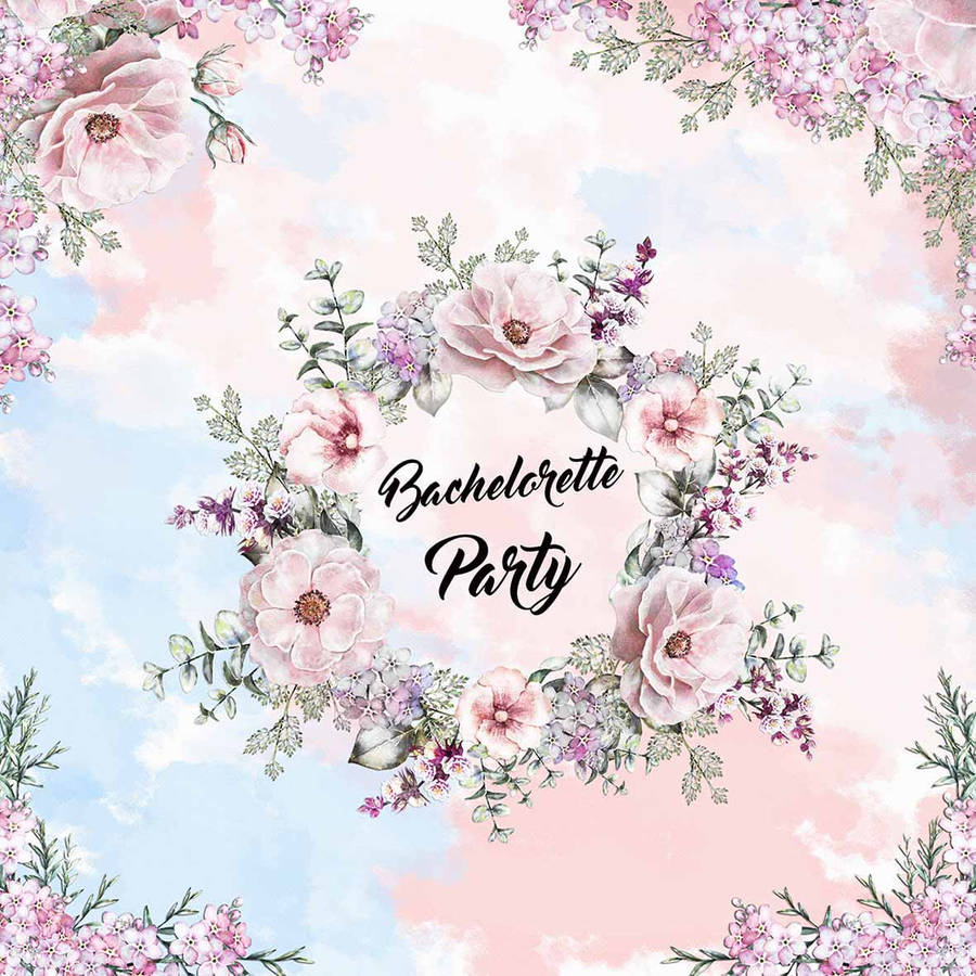 Bachelorette Party With Flower Frame Wallpaper