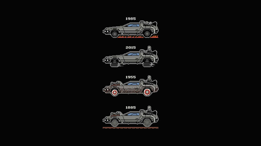 Back To The Future_ De Lorean_ Evolution Wallpaper