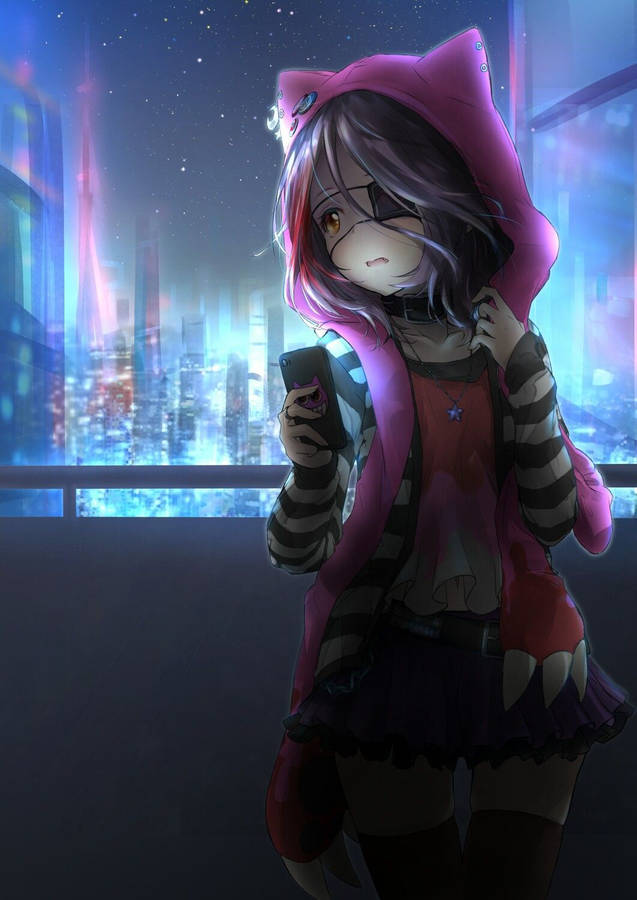 Bad Girl Anime Cat Clothing Wallpaper