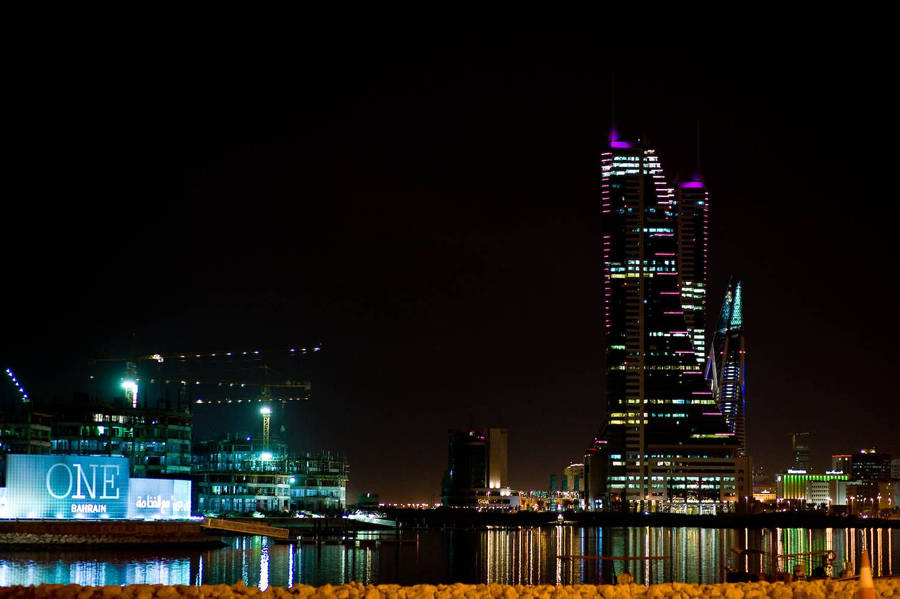 Bahrain Night Skyline Wallpaper