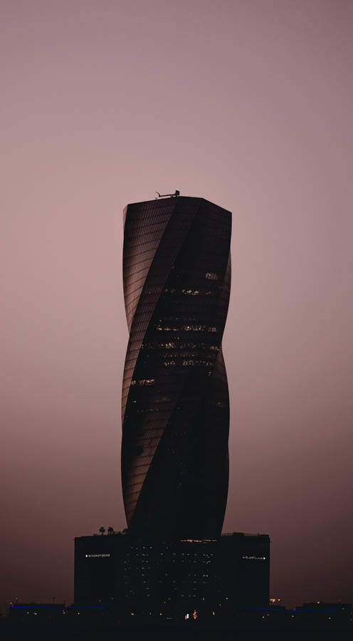 Bahrain United Tower Silhouette Wallpaper