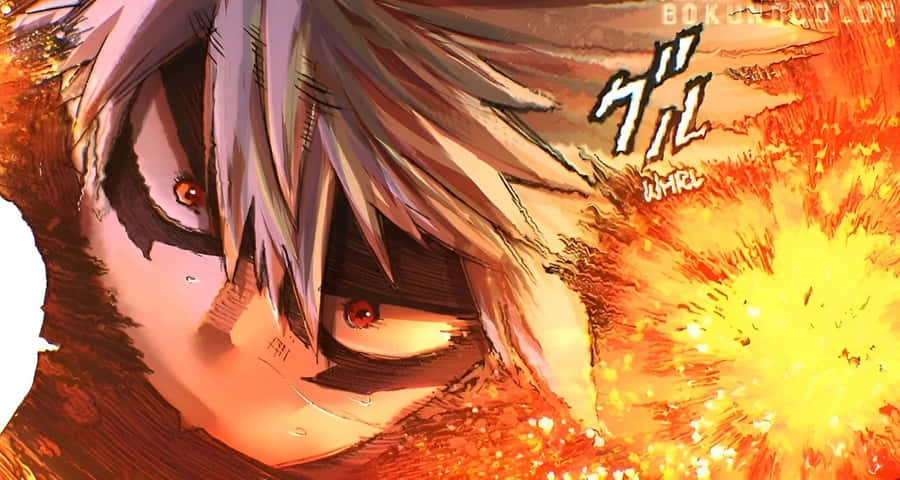 Bakugo Unleashes His Ultimate Blast Wallpaper