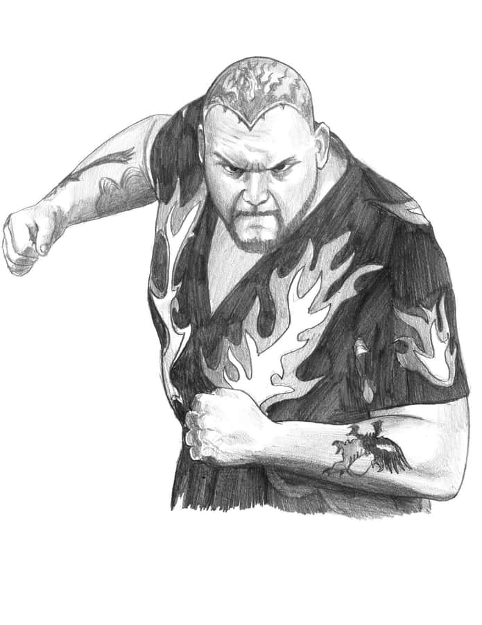 Bam Bam Bigelow Pencil Sketch Fanart Wallpaper