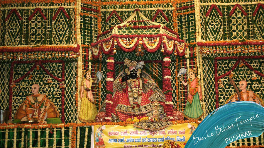 Banke Bihari In Temple Altar Wallpaper