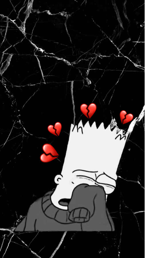 Bart Simpson Showing His Sadness Wallpaper