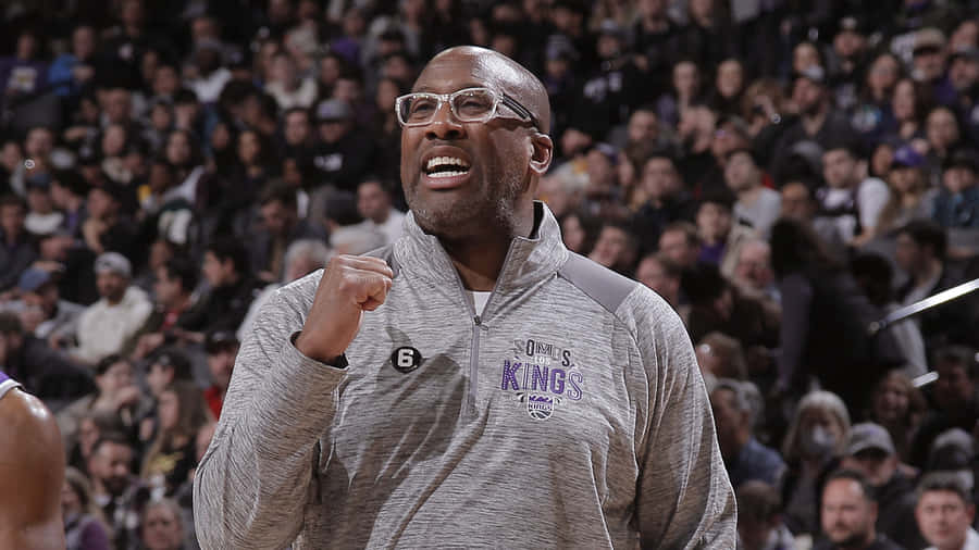 Basketball Coach Celebration Moment Wallpaper