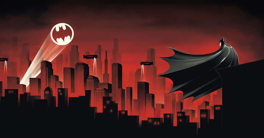 Bat Signal Lighting Up The Sky Wallpaper