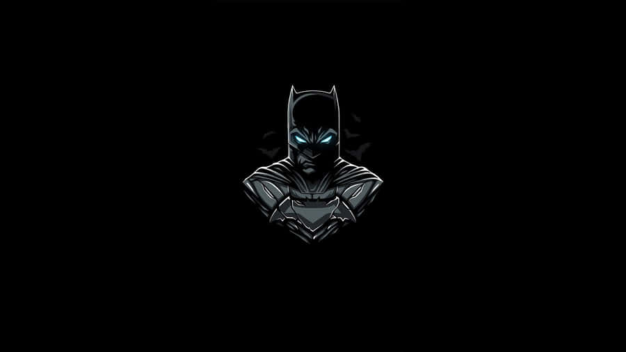 Batman Glowing Eyes Amoled Desktop Wallpaper