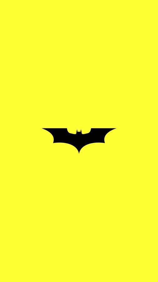 Batman Logo Realme 7 Pro Yellow Wallpaper