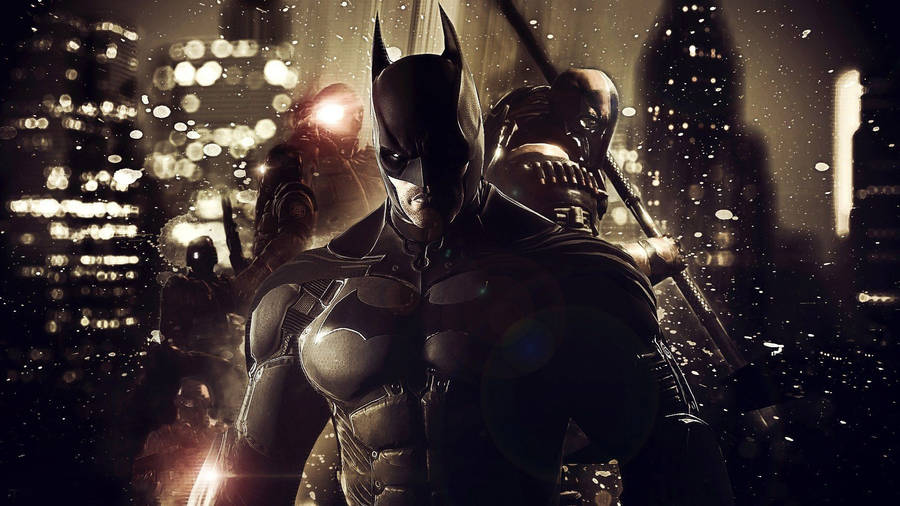 Batman Vs Deathstroke: The Ultimate Showdown Between Good Vs. Evil Wallpaper