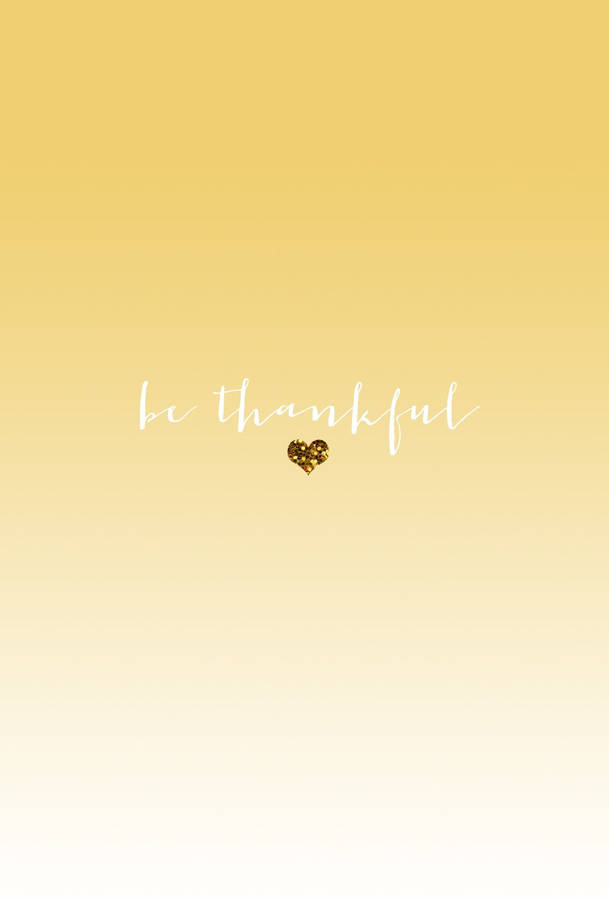 Be Thankful In Cute Yellow Backdrop Wallpaper