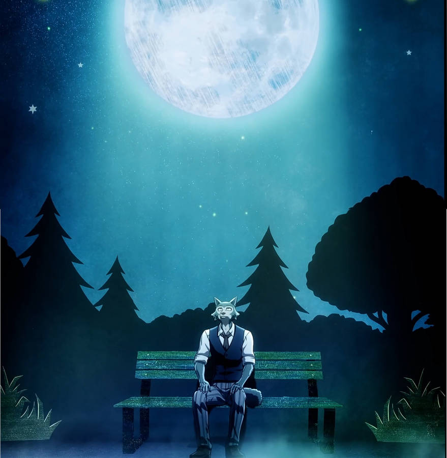 Beastars Legosi Under Moon Wallpaper