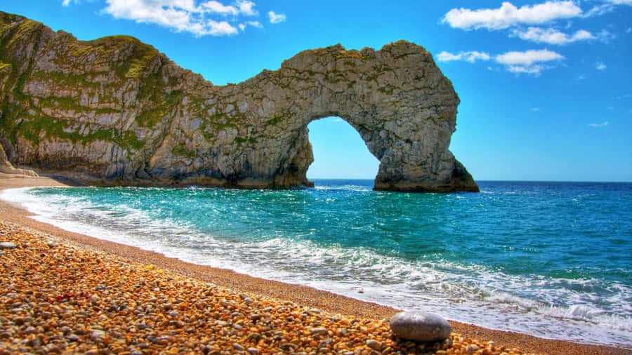 Beautiful Sea Durdle Door Rock Formation Wallpaper