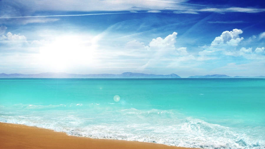 Beautiful Sunny Weather At Beach Wallpaper