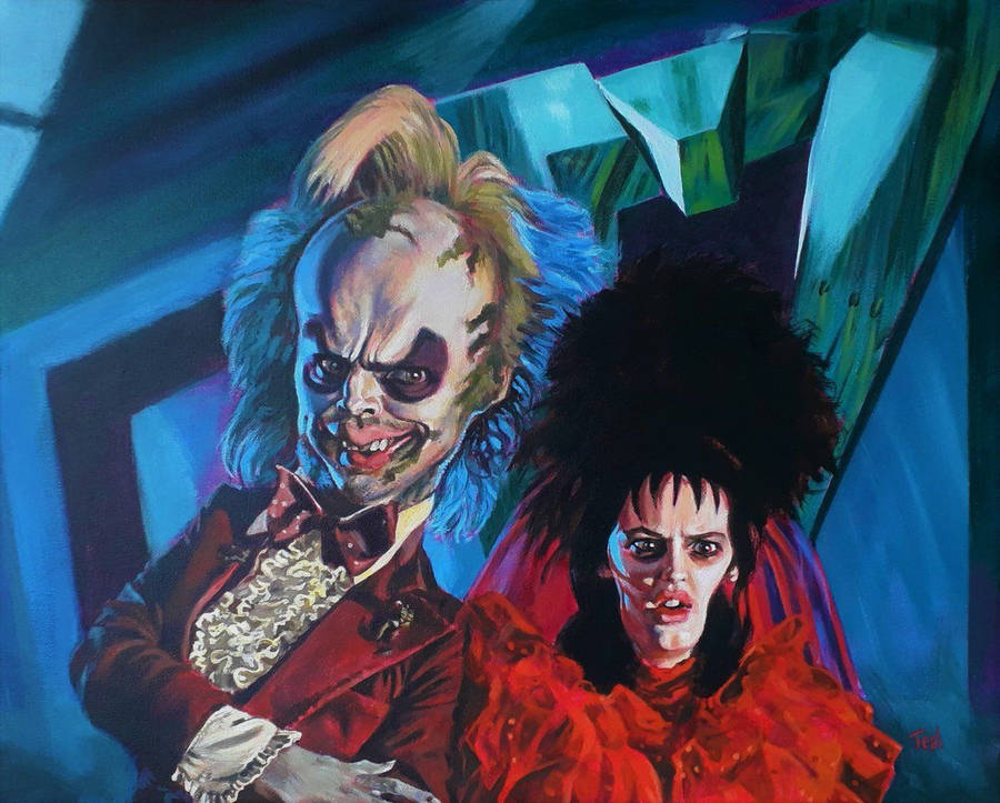 Beetlejuice With Girl Wallpaper