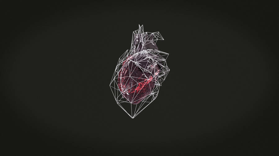 Bejeweled Black Heart Aesthetic Wallpaper