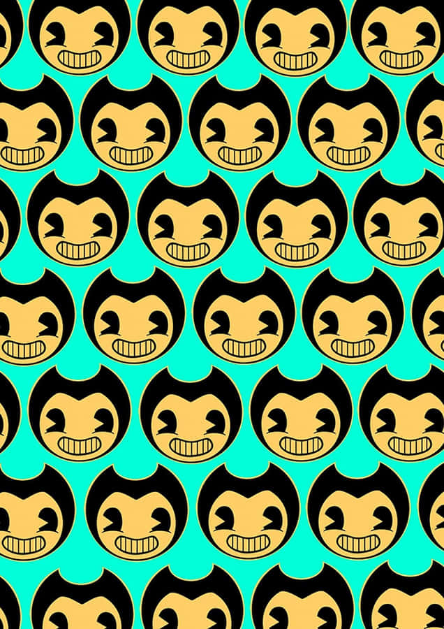 Bendy Posing Menacingly In An Ink-splattered World Wallpaper
