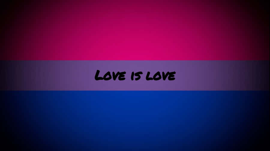 Bi Flag Love Is Love Wallpaper